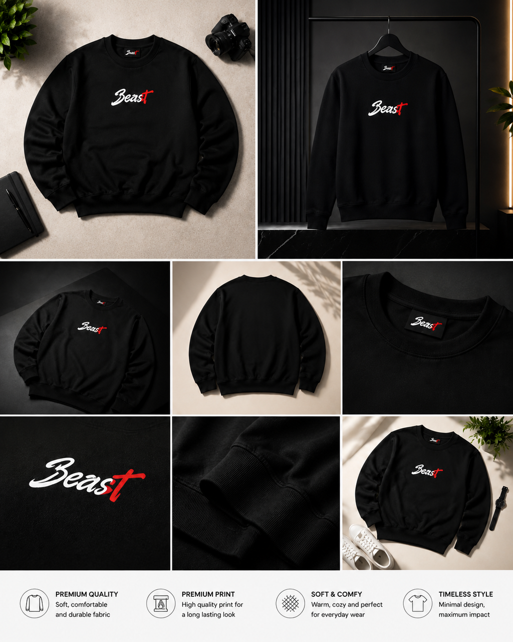 Beast -Black Sweatshirt