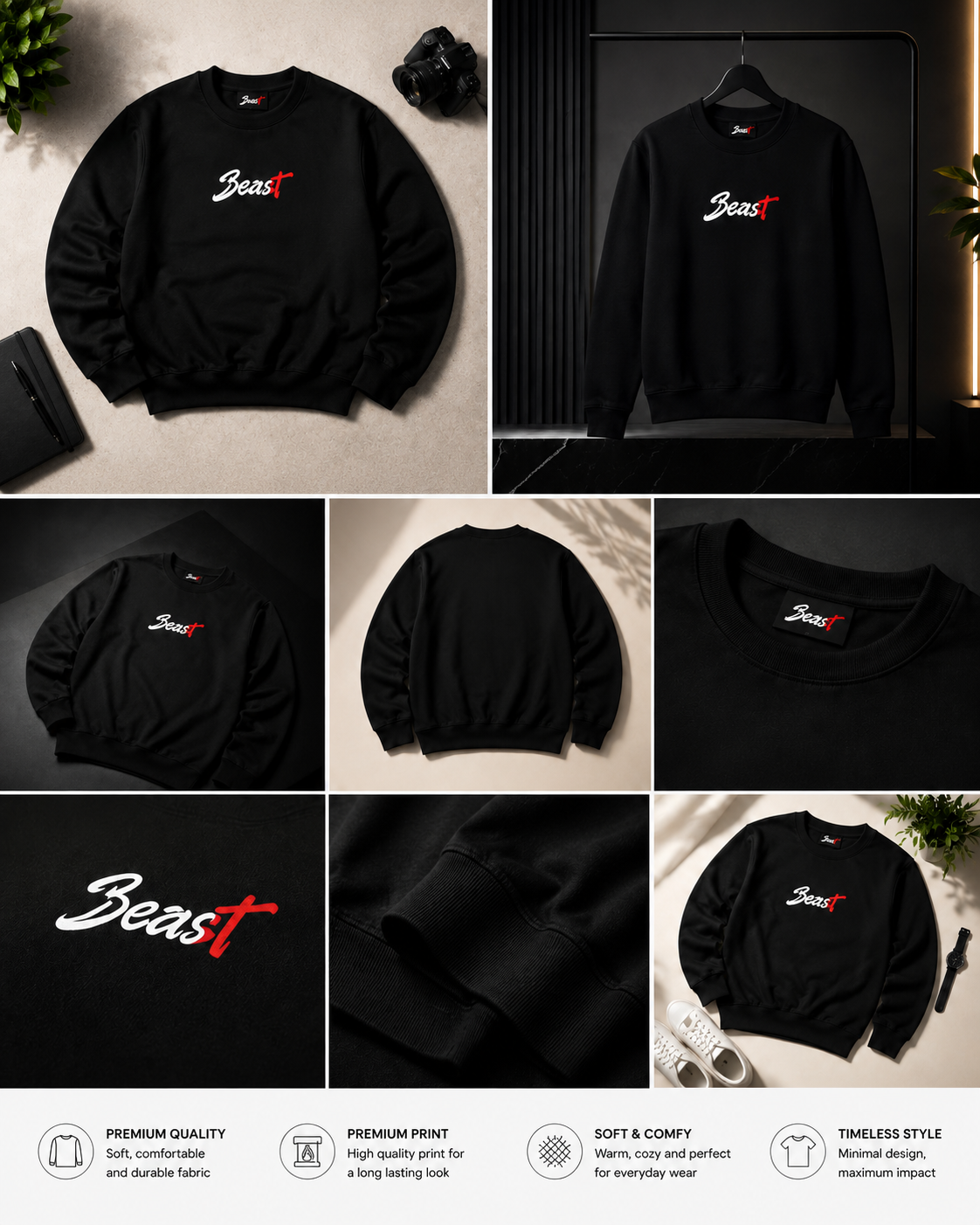 Beast -Black Sweatshirt